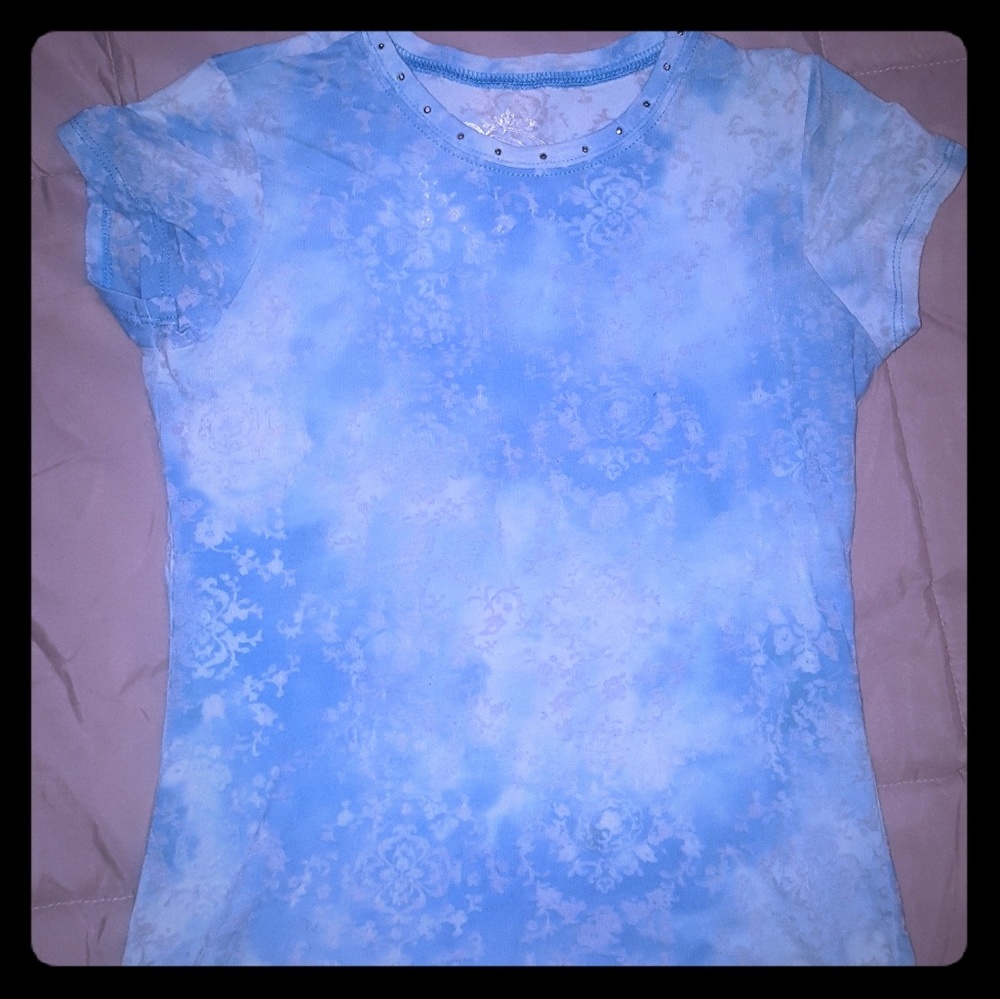 Blue tee shirt by Place. Size large (10-12).
